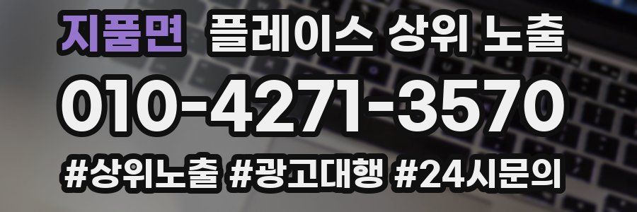 지품면 플레이스 상위 노출