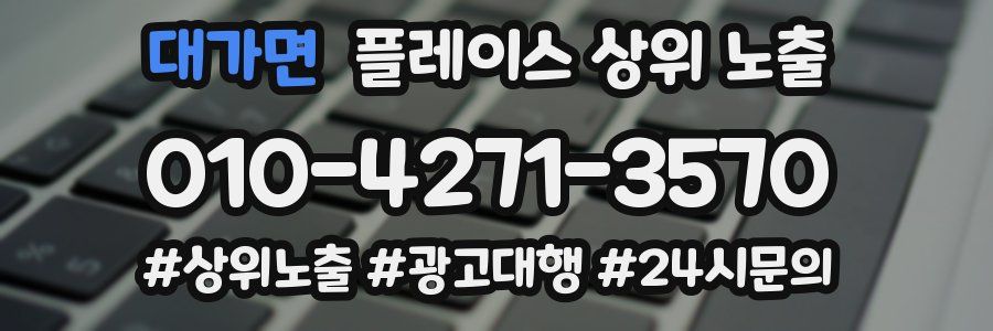 대가면 플레이스 상위 노출 상담