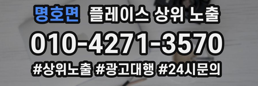명호면 플레이스 상위 노출 가이드