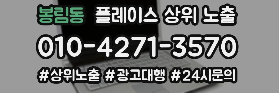 봉림동 플레이스 상위 노출 상담