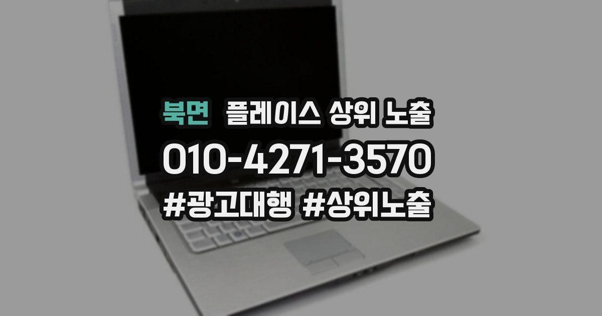 북면 플레이스 상위 노출 안내