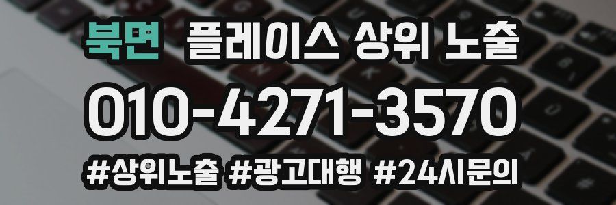 북면 플레이스 상위 노출 상담