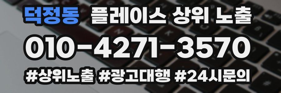 덕정동 플레이스 상위 노출 안내