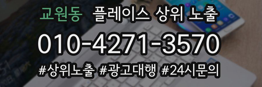 교원동 플레이스 상위 노출 개선