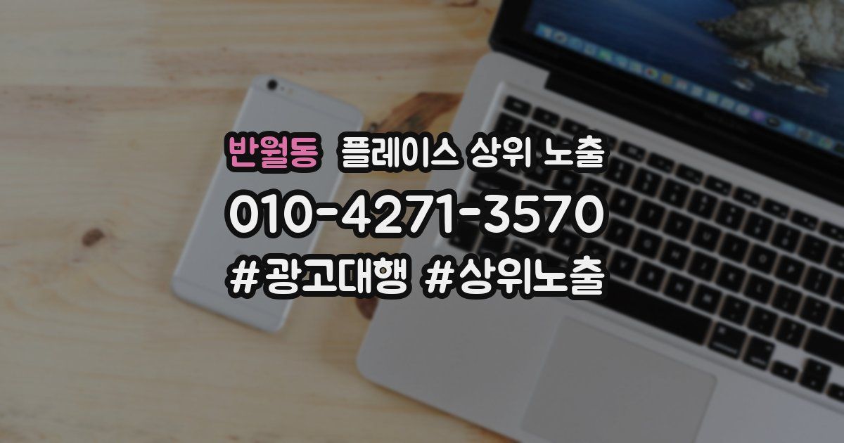 반월동 플레이스 상위 노출 상담