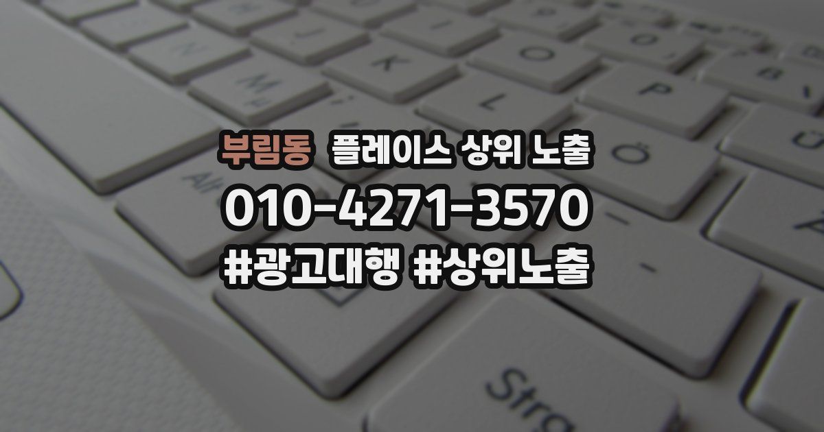 부림동 플레이스 상위 노출