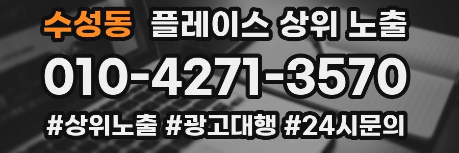 수성동 플레이스 상위 노출