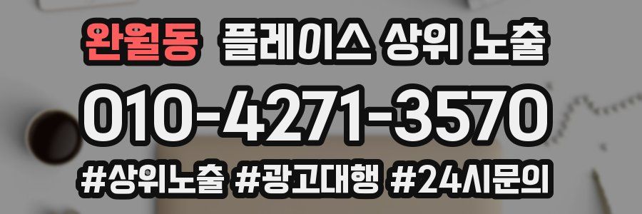 완월동 플레이스 상위 노출 전략