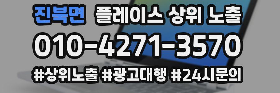 진북면 플레이스 상위 노출 안내
