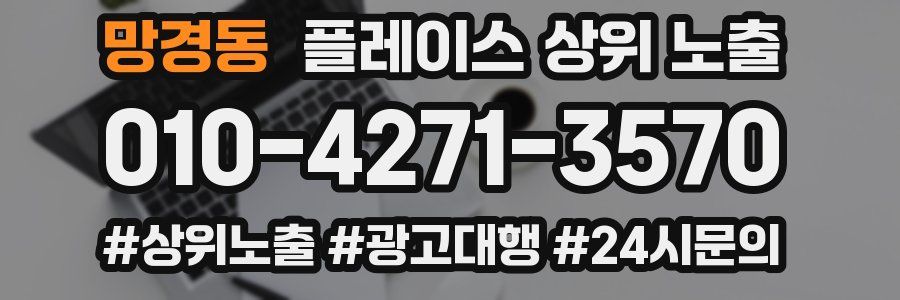 망경동 플레이스 상위 노출 상담