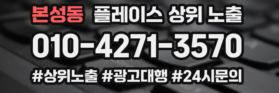 본성동 플레이스 상위 노출 상담