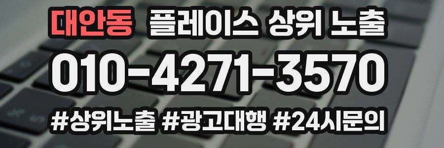 대안동 플레이스 상위 노출 안내