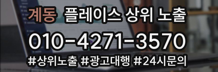 계동 플레이스 상위 노출 개선