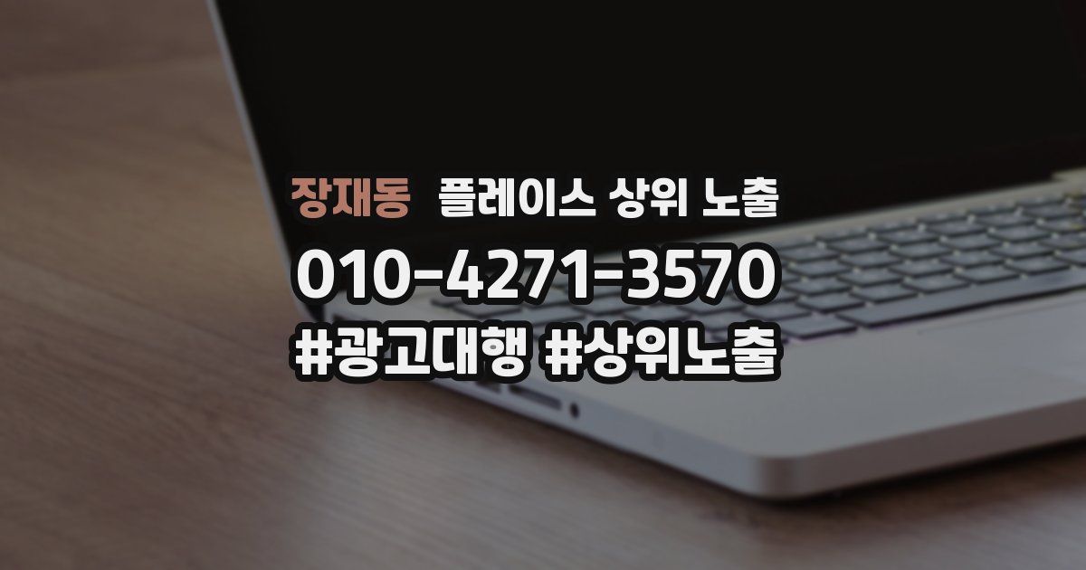 장재동 플레이스 상위 노출 개선