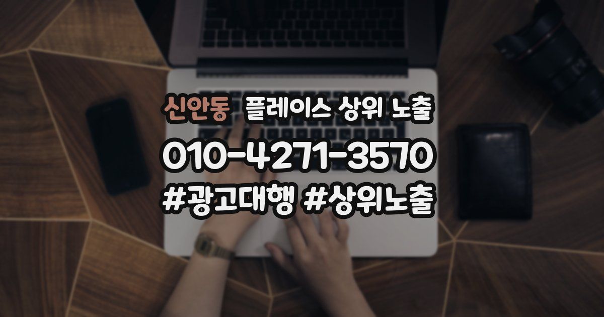 신안동 플레이스 상위 노출 개선