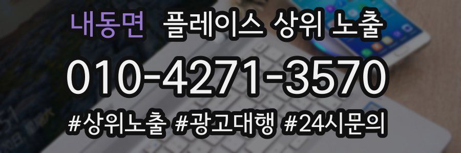 내동면 플레이스 상위 노출 안내