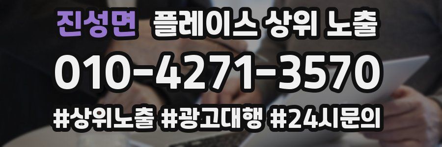 진성면 플레이스 상위 노출