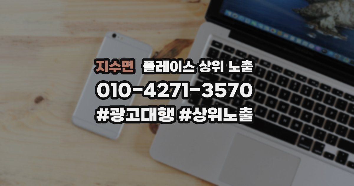 지수면 플레이스 상위 노출 상담