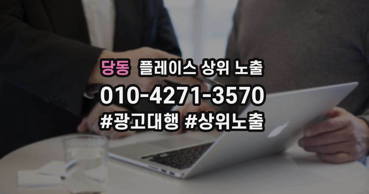 당동 플레이스 상위 노출 상담