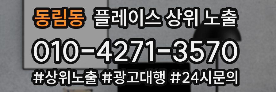 동림동 플레이스 상위 노출 안내