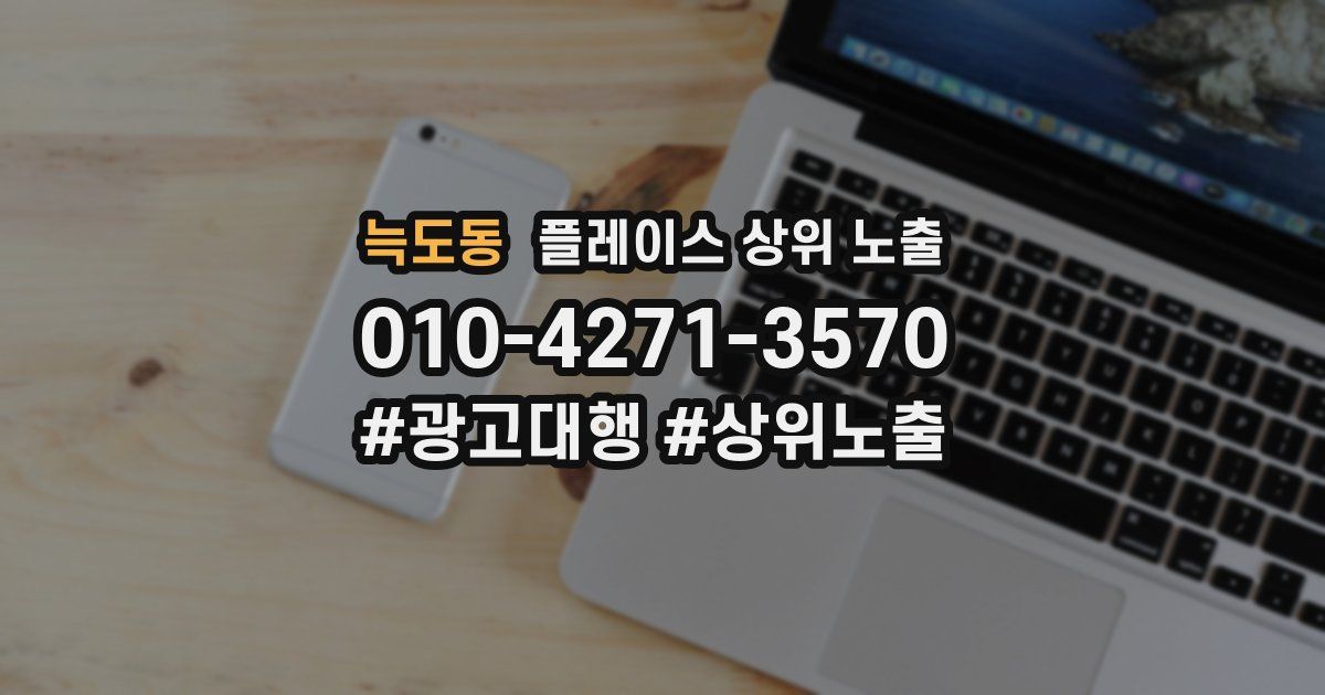 늑도동 플레이스 상위 노출 안내