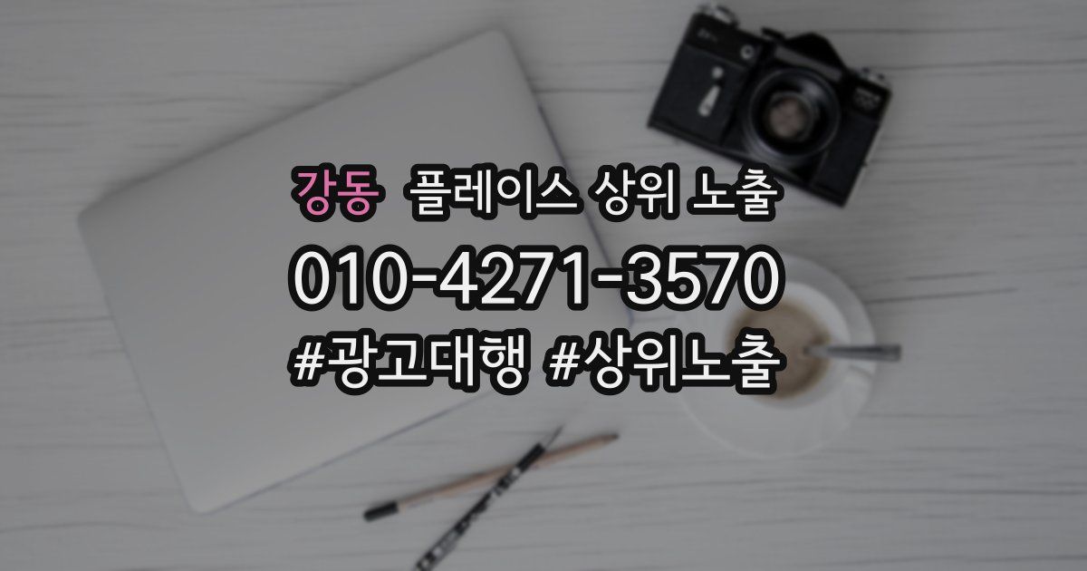 강동 플레이스 상위 노출 가이드