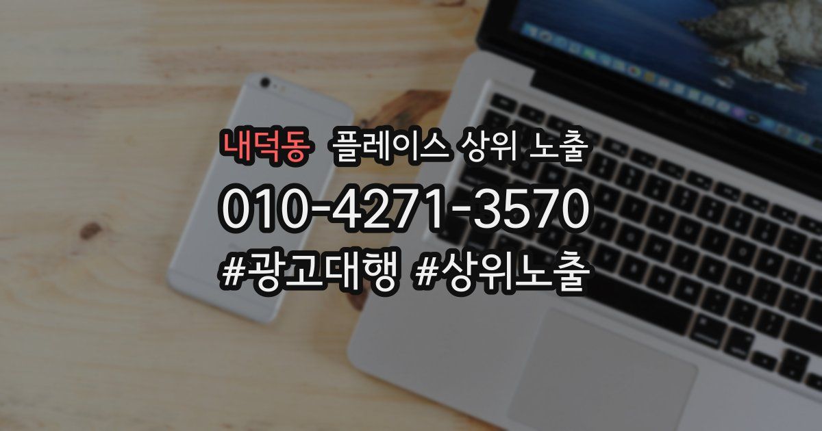 내덕동 플레이스 상위 노출 안내