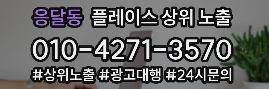 응달동 플레이스 상위 노출 상담