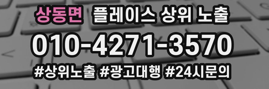 상동면 플레이스 상위 노출 개선