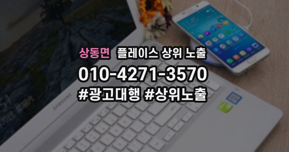 상동면 플레이스 상위 노출 가이드
