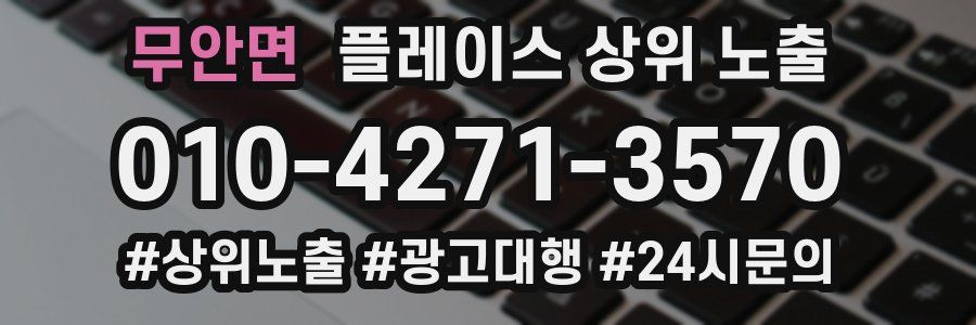 무안면 플레이스 상위 노출 가이드