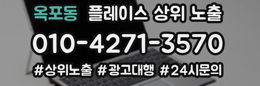 옥포동 플레이스 상위 노출 상담