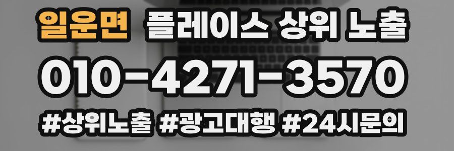 일운면 플레이스 상위 노출