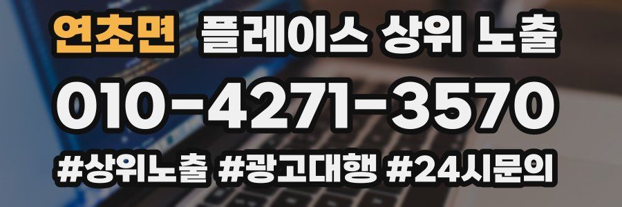 연초면 플레이스 상위 노출 상담