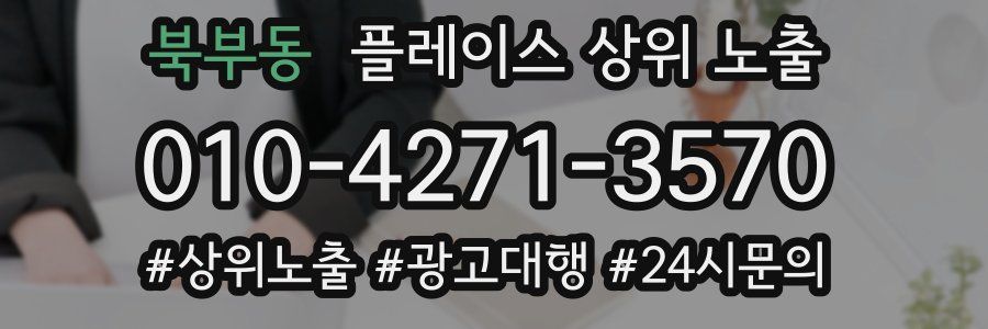 북부동 플레이스 상위 노출 개선