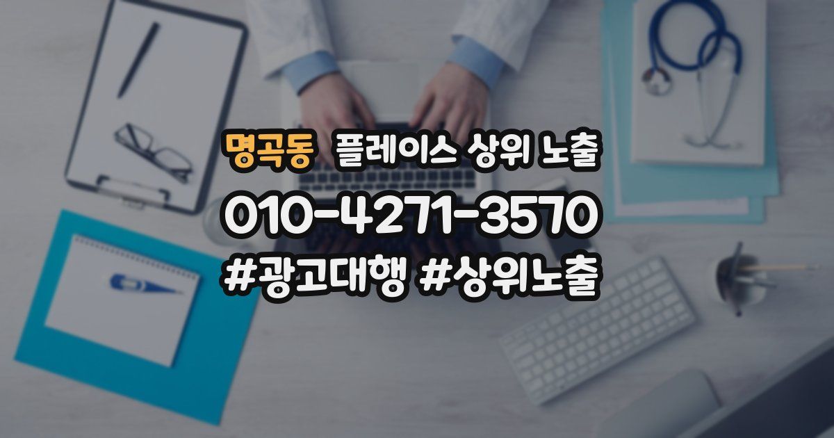 명곡동 플레이스 상위 노출 상담