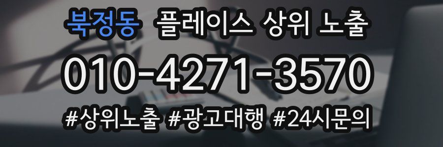 북정동 플레이스 상위 노출