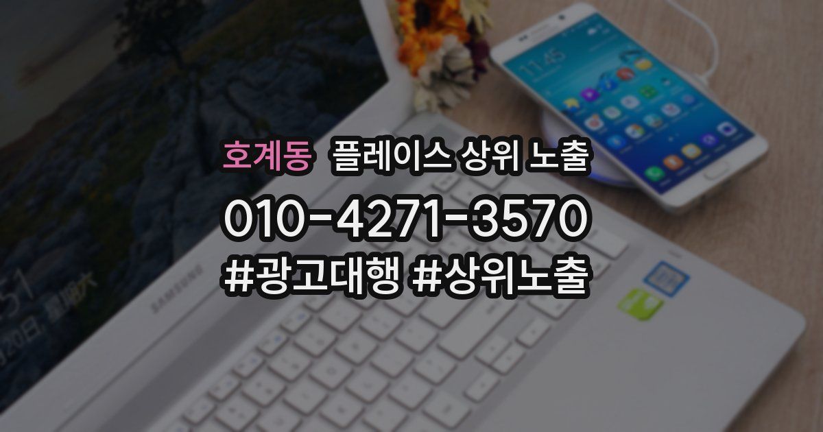 호계동 플레이스 상위 노출 전략