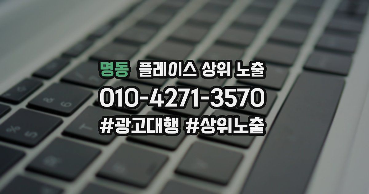 명동 플레이스 상위 노출 개선