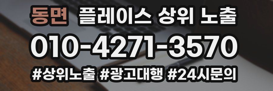 동면 플레이스 상위 노출 전략