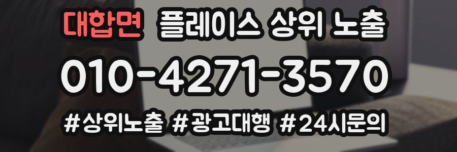 대합면 플레이스 상위 노출