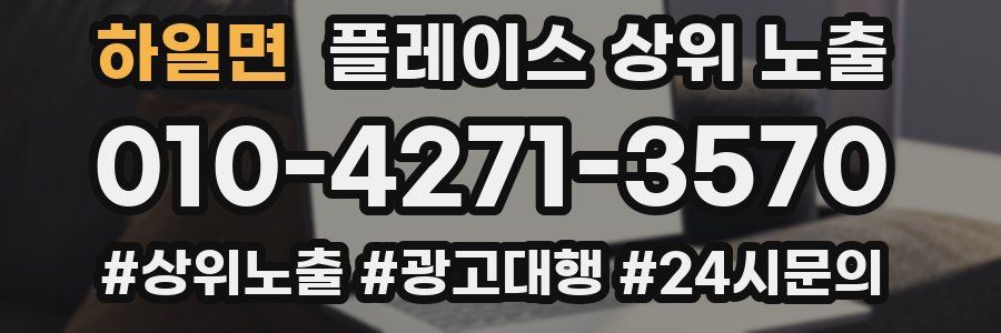 하일면 플레이스 상위 노출 상담