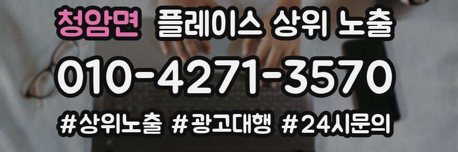 청암면 플레이스 상위 노출 개선