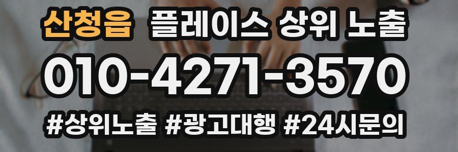 산청읍 플레이스 상위 노출 상담