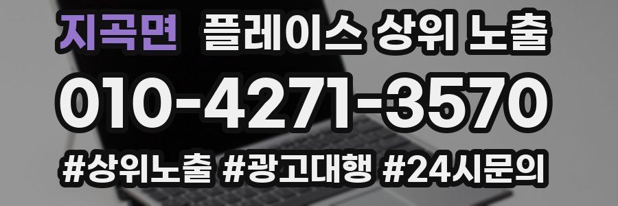 지곡면 플레이스 상위 노출