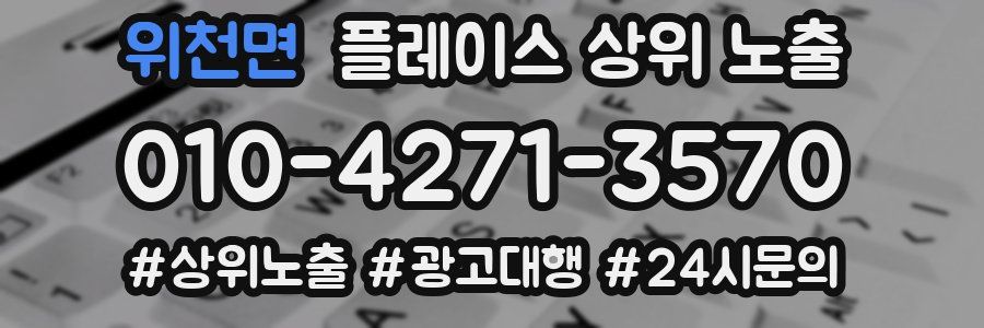 위천면 플레이스 상위 노출 상담