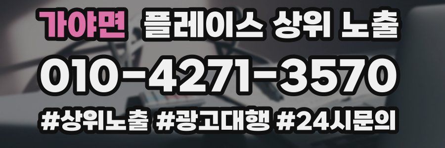 가야면 플레이스 상위 노출 가이드