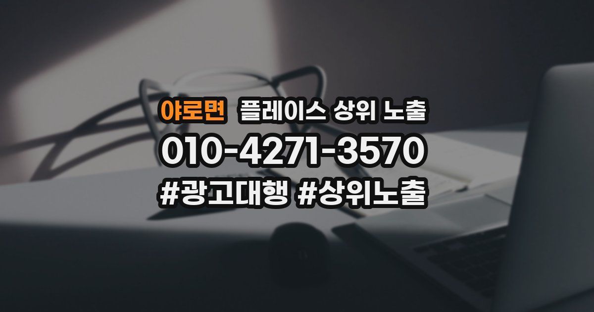 야로면 플레이스 상위 노출 개선
