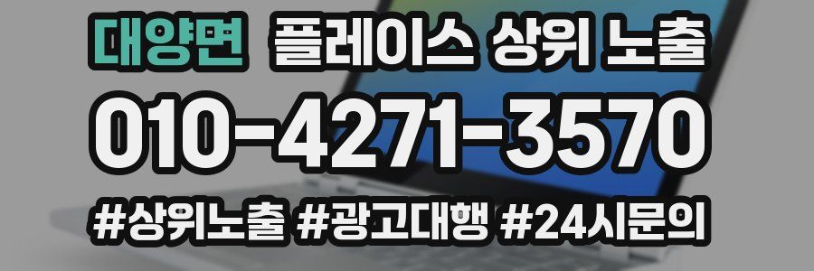 대양면 플레이스 상위 노출 안내