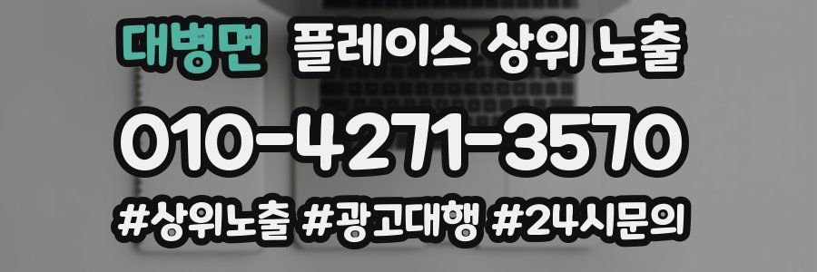 대병면 플레이스 상위 노출